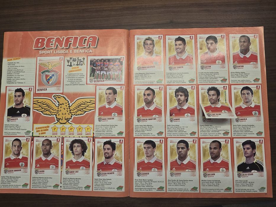 Caderneta Completa Liga Portuguesa  Panini  2010/11