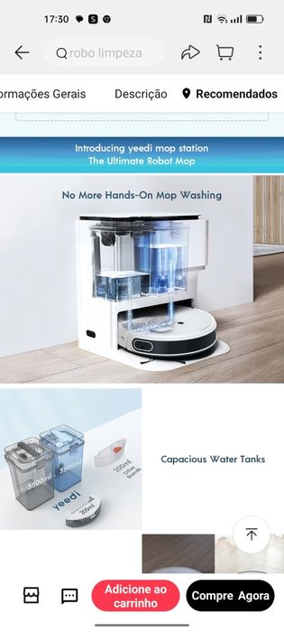 Aspirador robot  com Mop station