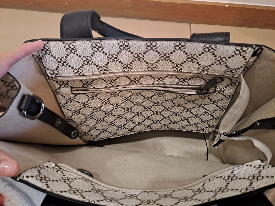 Conjunto de Malas Elegantes (Tote + Tiracolo) - Padrão Monograma