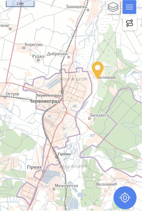 Земельна ділянка 25сот с. Велике біля Червонограду