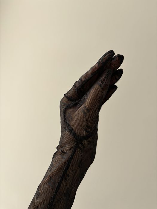 Ажурні рукавиці obsessive 46cm