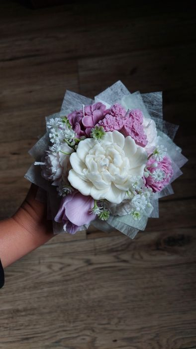 Bukiet ze świeczek sojowych handmade