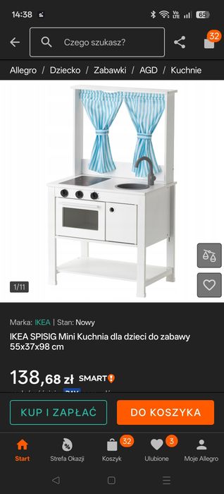Kuchnia dla dzieci  drewniana Ikea spisig