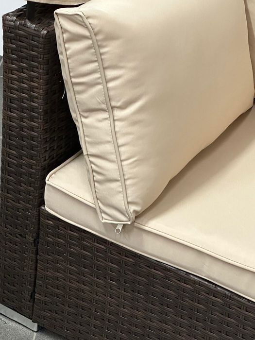 Nowe Meble ogrodowe NAROŻNIK Taras komplet technorattan LEŻANKA 6 el