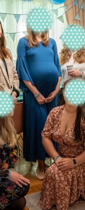 Długa sukienka na sesję ciążową S, M