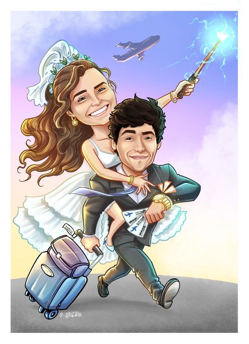 Caricaturas para Casamento