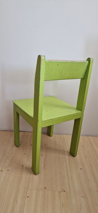 Krzesełko dziecięce drewniane zielone
