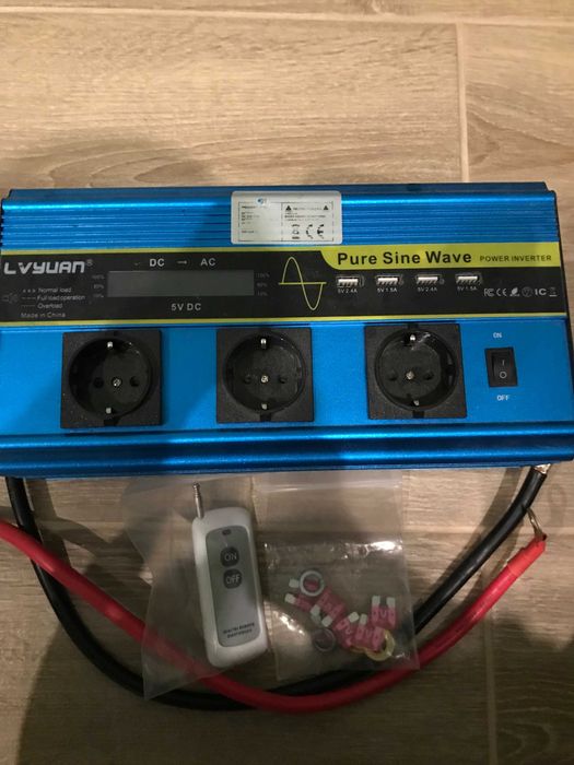 інвектор 12 вольт+акумулятор 105 а