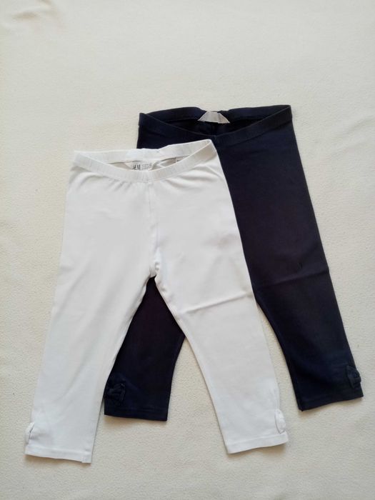 Leginsy dziewczęce 1/2 rozmiar 122/128  H&M 2 szt.