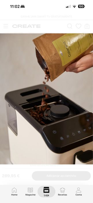 Maquina cafe grão CREATE Thera Matic Touch