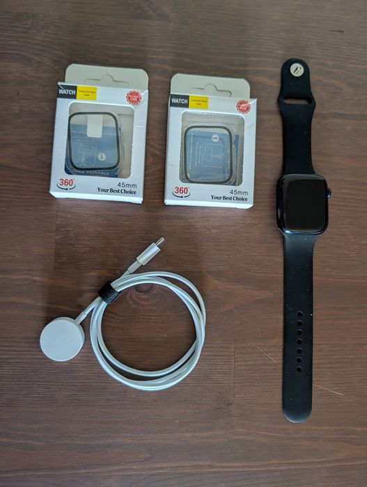 Apple Watch Series 7 (2021) GPS 45 mm - Alumínio Midnight + EXTRAS