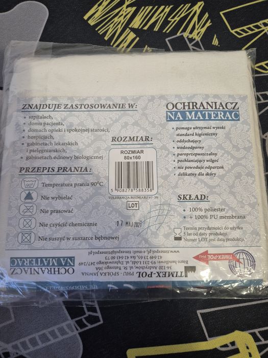 Ochraniacz na materac NOWY!!! rozm. 80x160