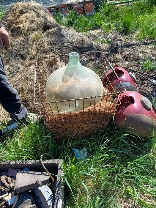Szklana duża butla Gąsior balon antyk PRL