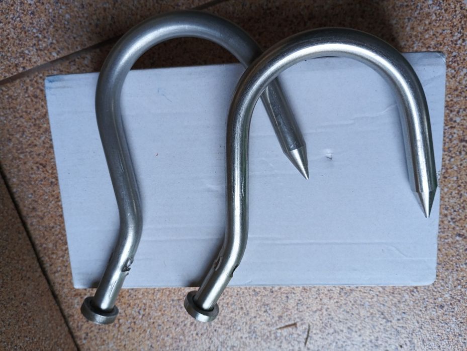 Haki rzeźnicze do wędzenia wędlin stal kwasowa ,nierdzewka ,duże 12 mm