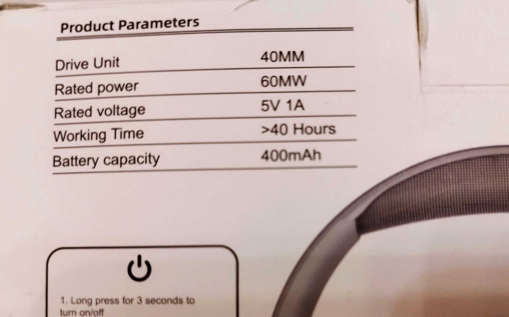 Навушники бездротові стерео Bluetooth v. 5.4 , 400mAh, USB Type-C