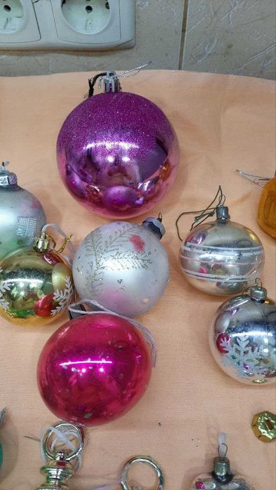Старые новогодние игрушки одним лотом