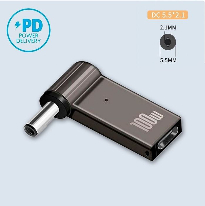 Перехідник Type-c на DC 5.5х2.1,  для роботи роутера від павербанка