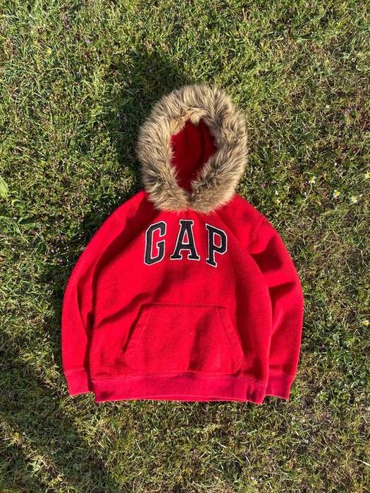 Bluza damska hoodie kaptur z futerkiem gap Avant Garde coquette XS S