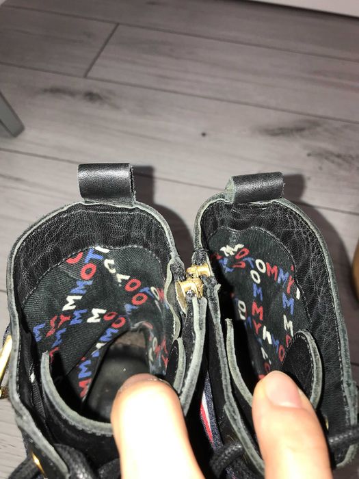 Piękne skórzane botki Tommy Hilfiger Corporate Belt Biker rozm. 40