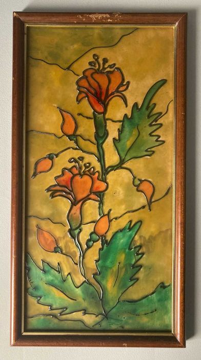 Quadro com Imagem de Flores (~37.5 x 20cm)