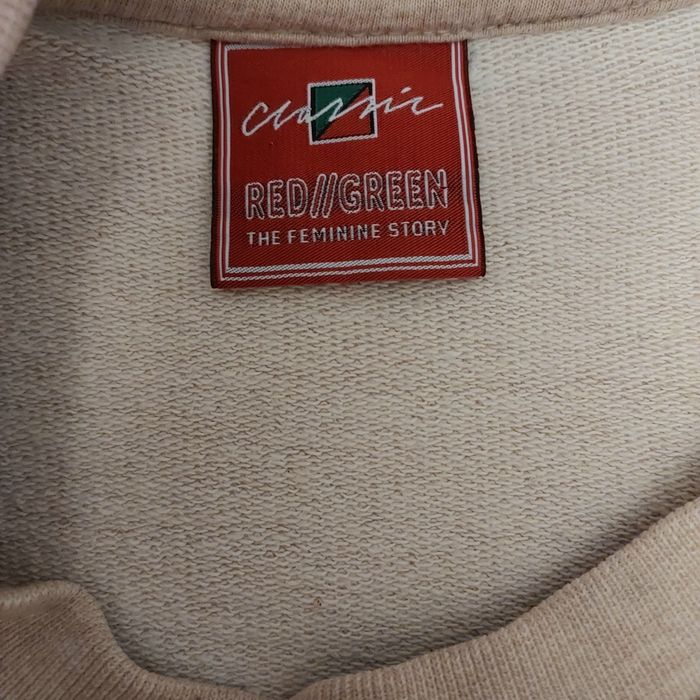 Bluza M Red//Green beżowa bawełniana