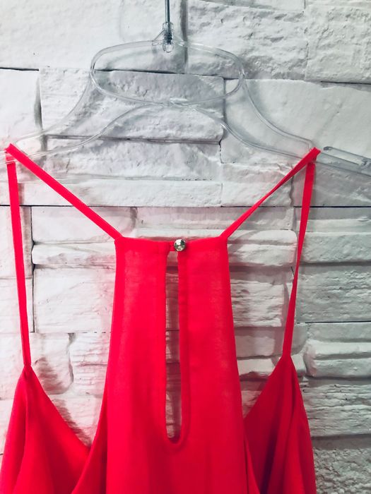 Pomarańczowy neonowy top Bershka