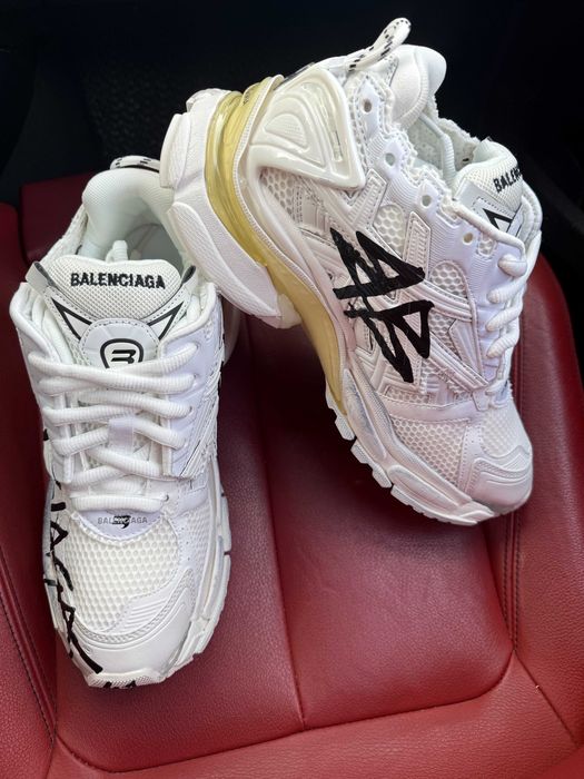 (БЕЗ ПЕРЕДОПЛАТИ) Balenciaga Runner Graffiti White баленсіага раннер