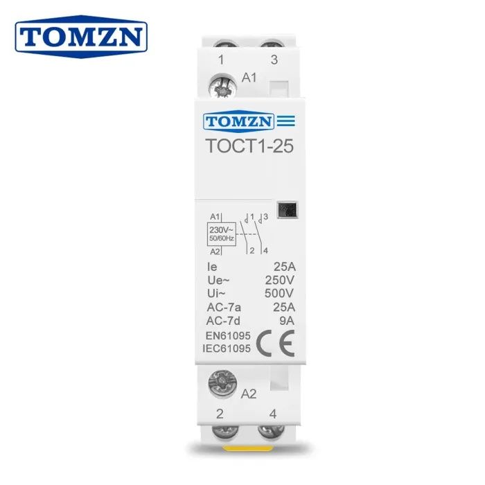 Модульний контактор TOMZN TOCT1-25 2P 25А 220 V