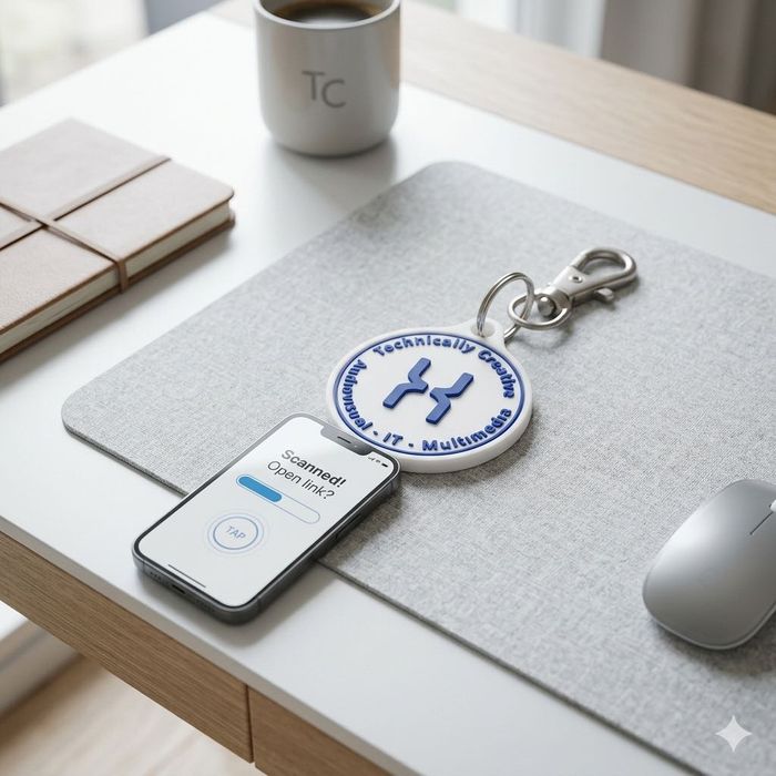 Porta Chaves NFC - Cartão Digital Personalizado
