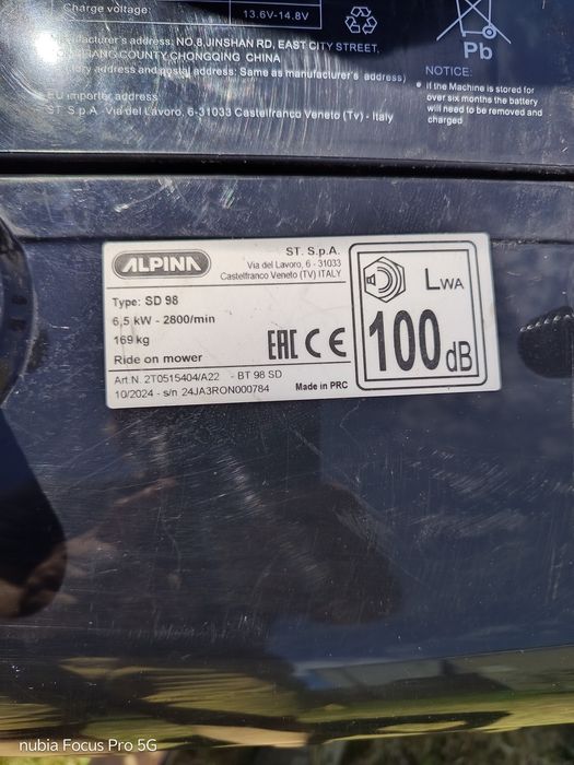 Traktorek kosiarką Alpina BT 98SD