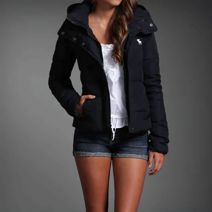 Kurtka puchowa Abercrombie granat M