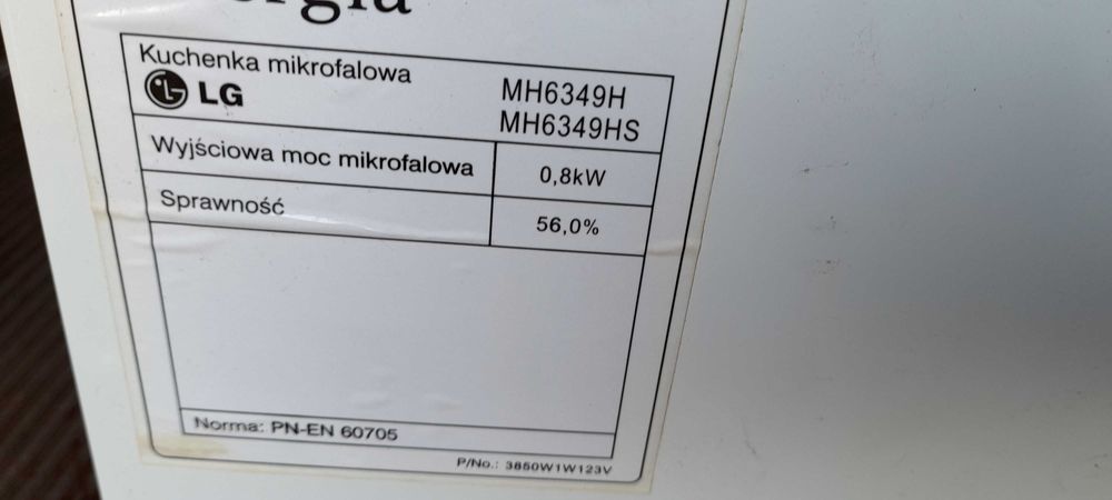Kuchenka mikrofalowa LG 800W funkcja grill