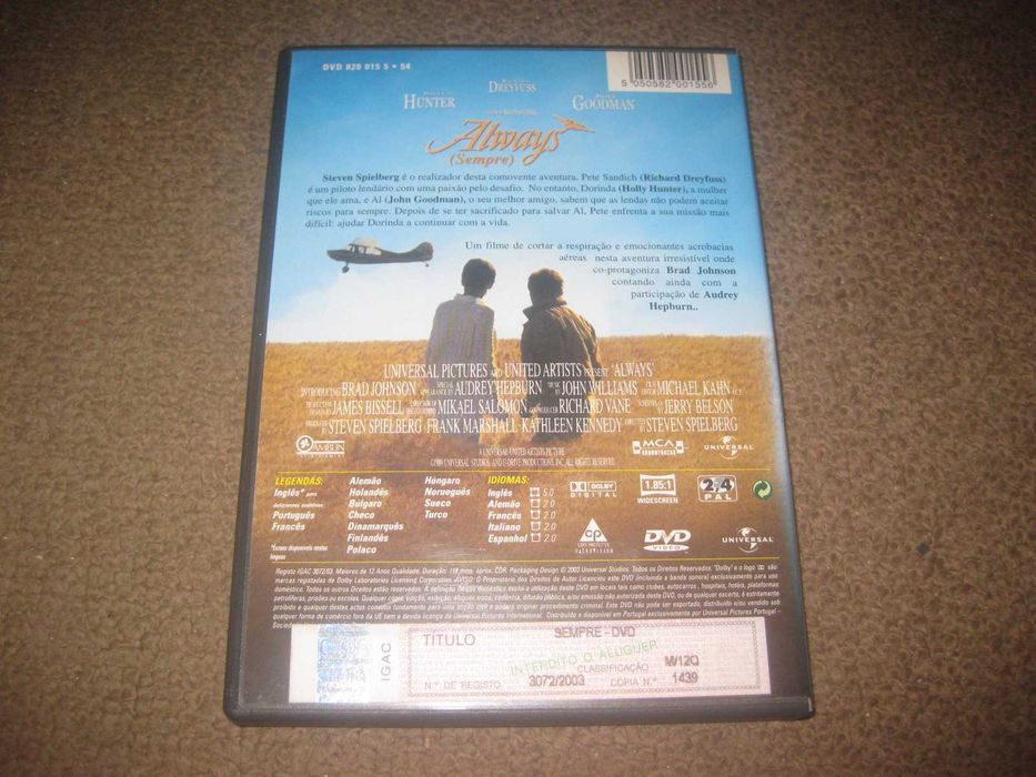 Steven Spielberg's DVD "Always" / Rare!64550586188290121