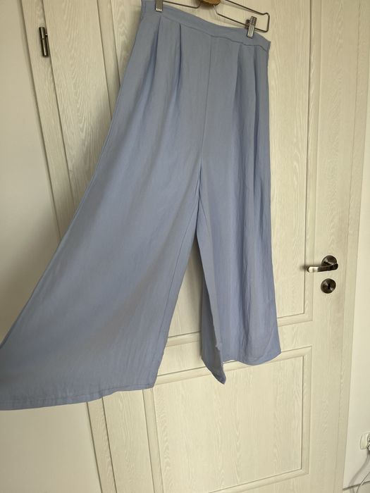 włoskie przepięne spodnie baby blue one size wiskoza naturalny skład