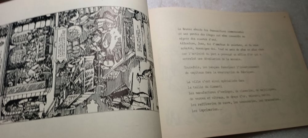 Antigo livro le journal de Bruegel do museu de arte da Bélgica