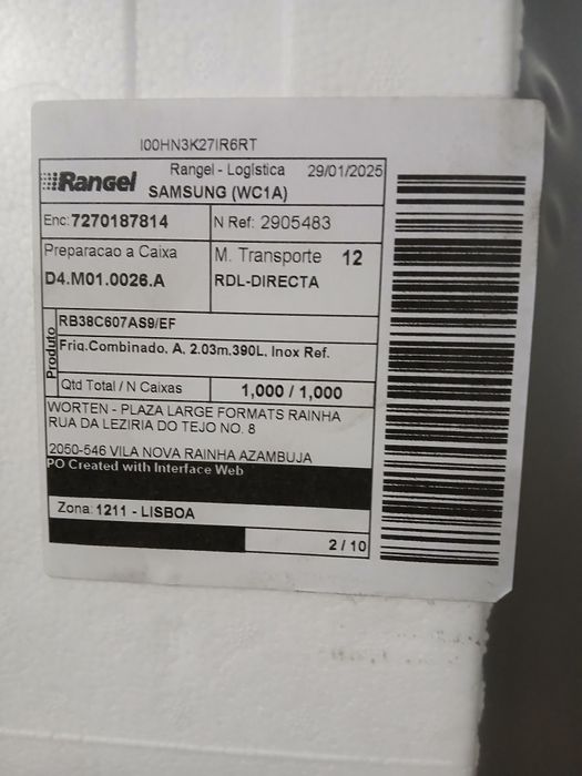 frigorífico combinado samsung rb38c607as9/ef no frost a 387l inox