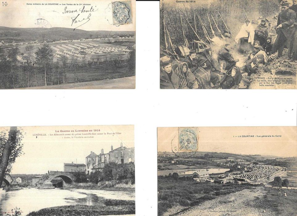 Fantástico lote de 100 RAROS postais da 1.ª Guerra Mundial.