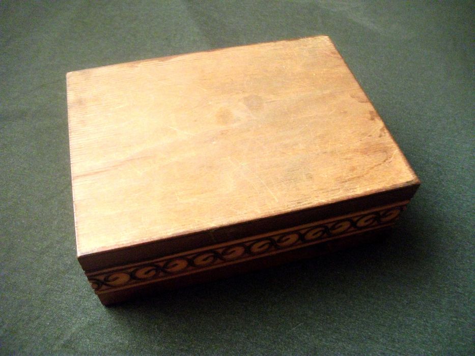 Szkatułka,Pudełko,Skrzynka Cepelia 70-te lata