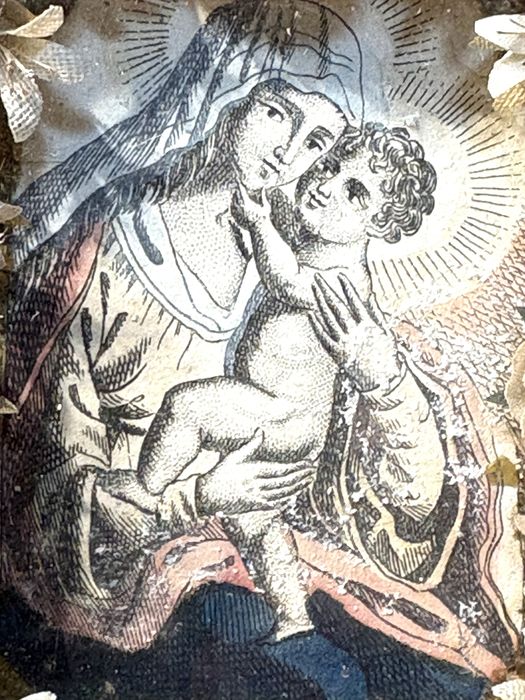 Antigo registo com a imagem da “Virgem Auxiliadora”