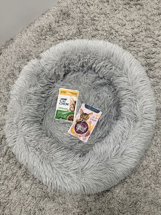 М’яке лежанка (лежак) для кота або собаки + смаколики у подарунок