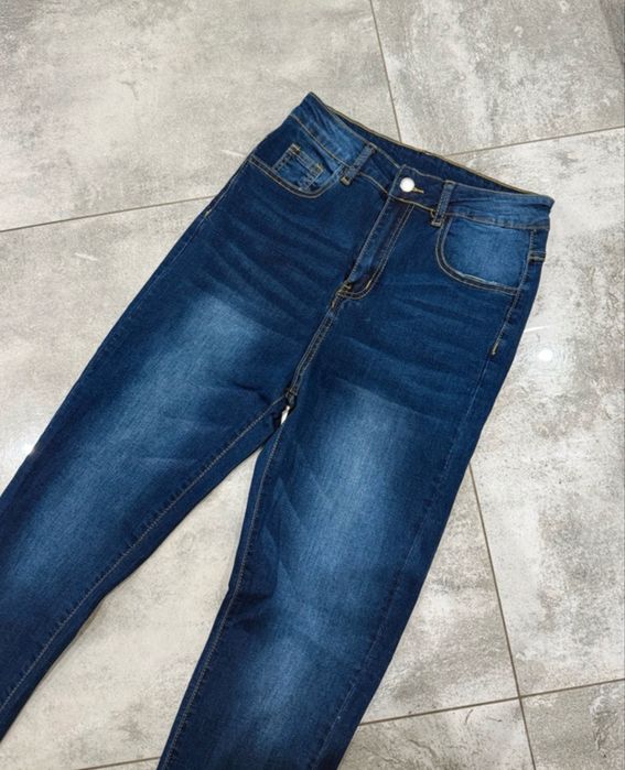 Jeansy skinny dżinsy granatowe ciemne M 38