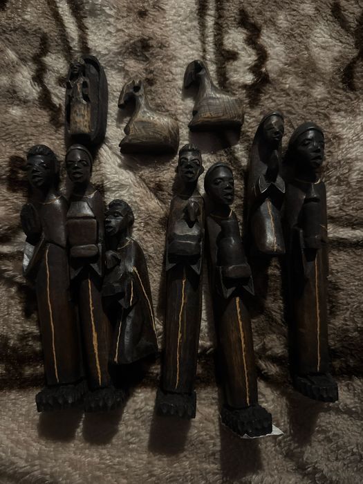 Presepio de natal de madeira Angolano