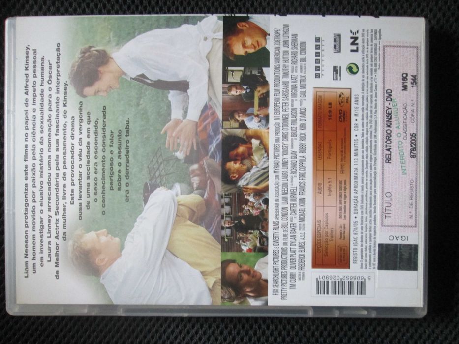 DVD Relatório Kinsey, com Liam Neeson, Laura Linney, como novo