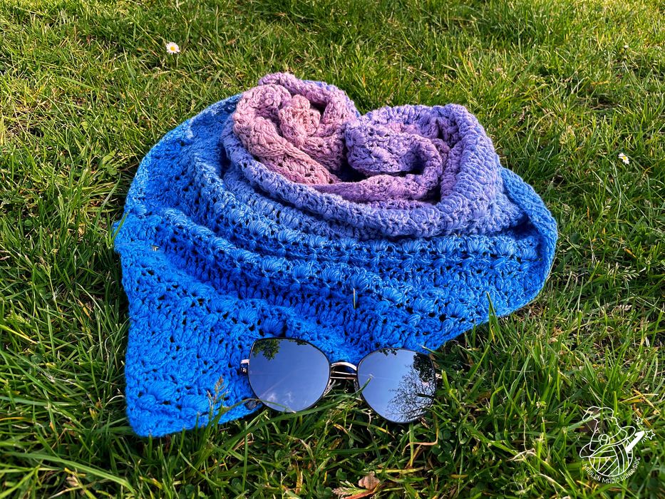 Chusta na szydełku Migdałowiec Handmade