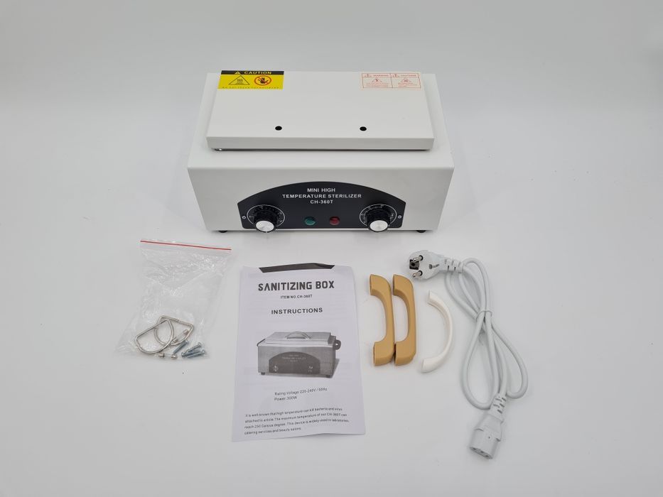STERYLIZATOR do narzędzi kosmetycznych DEZYNFEKCJA gorące powietrze