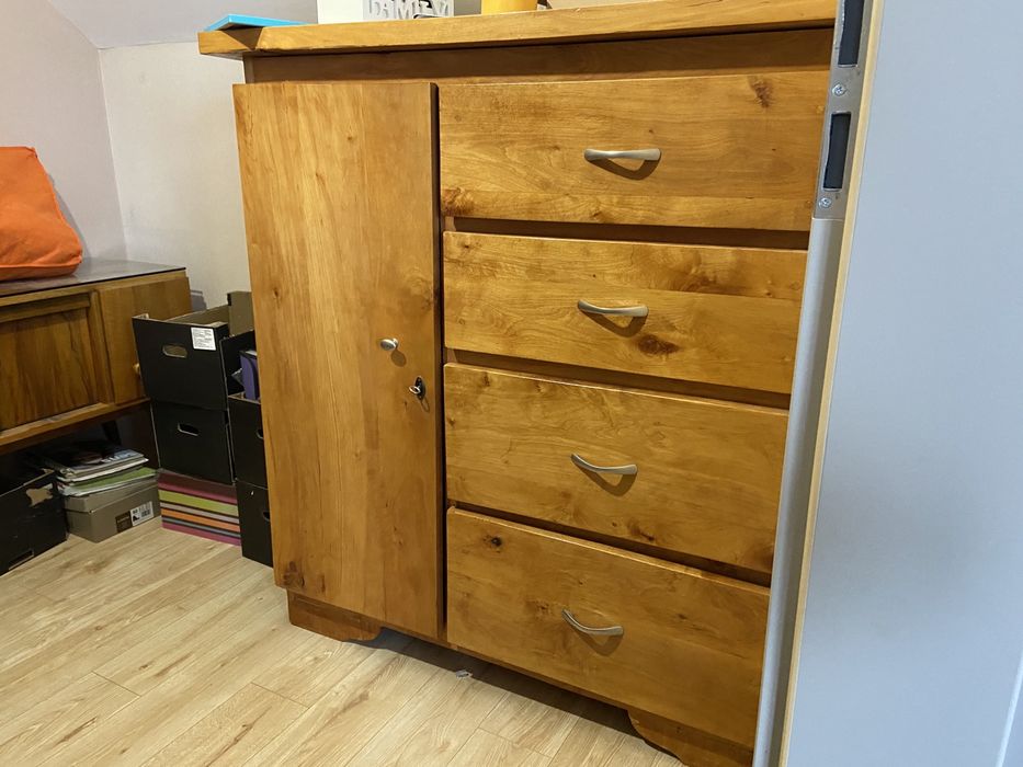 Komoda z szyfladami, drewniana,