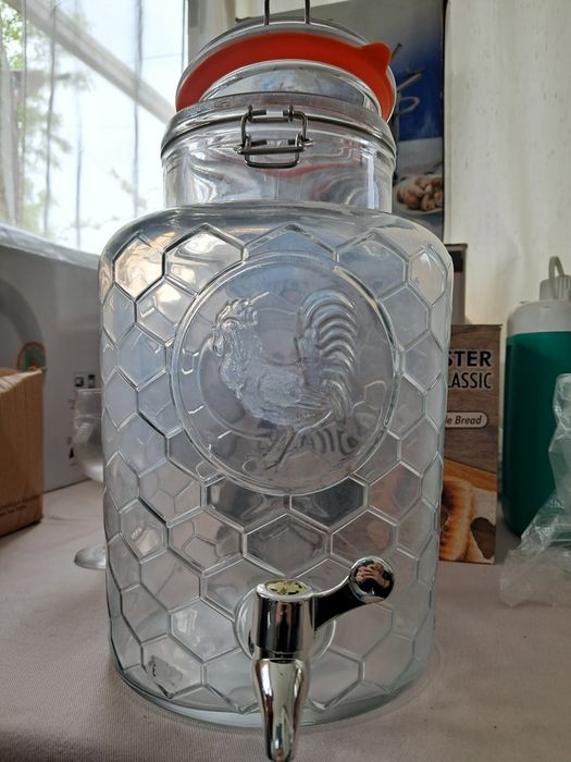 Garrafão vidro com torneira novo