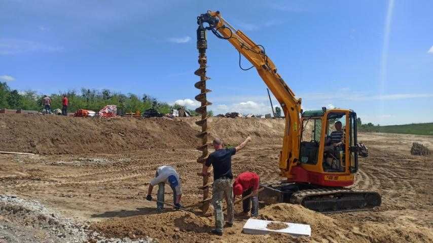 Бурение под Сваи - Ямобур - Экскаватор - Буровая