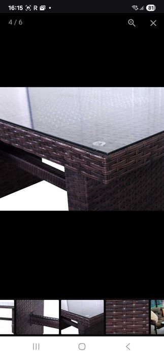 Stolik nowy technoratan aluminium