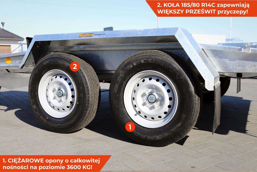 Neptun Przyczepa LOADMAX pod minikoparkę koparkę N35-350 2bld [GN285]